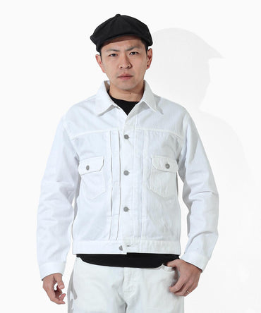 9oz Zimbabwe White Denim Jacket 2nd Type
