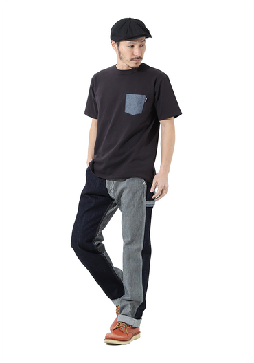 Denim Multi-Stripe Work Pants - KOJIMA GENES