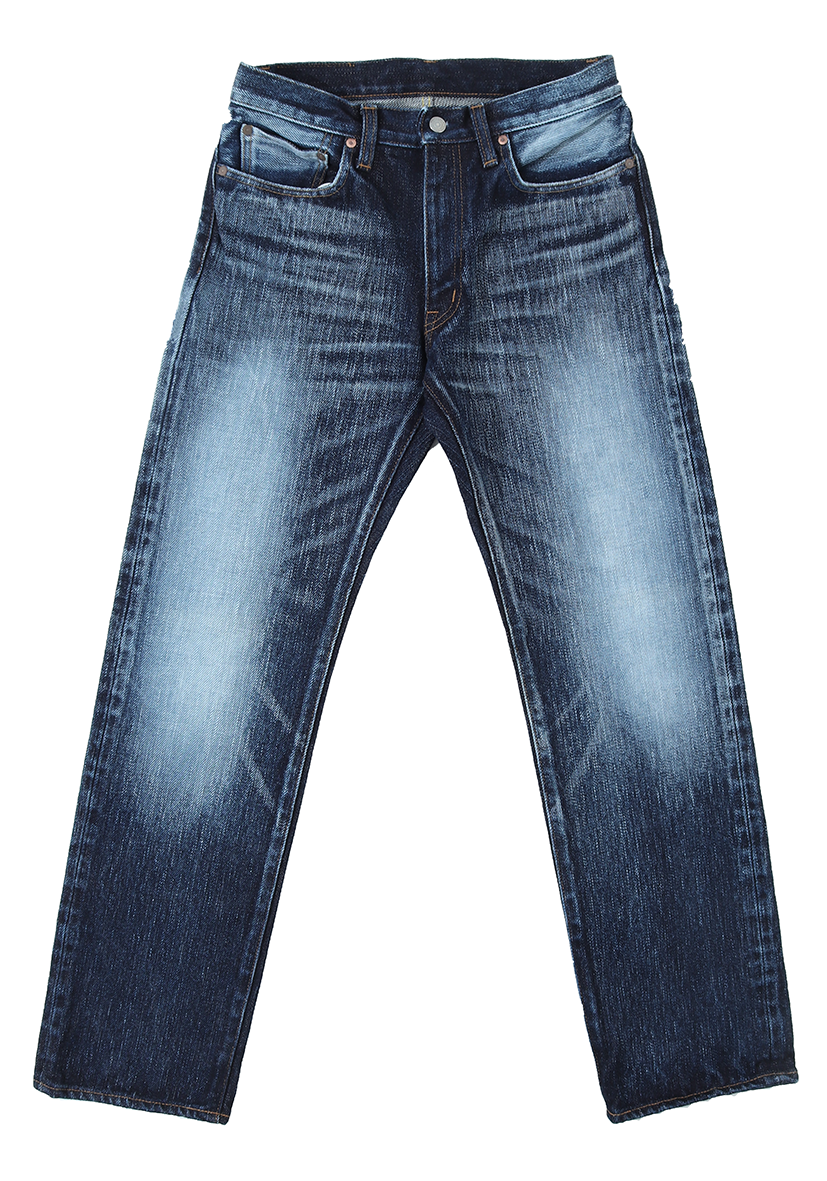 23oz Selvedge Used Well Straight Jeans - KOJIMA GENES