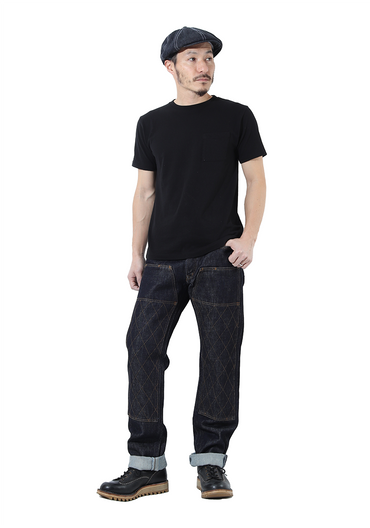 21oz Double Knee Straight Jeans - KOJIMA GENES