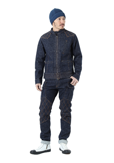 13oz Stretch Denim Single Riders Jacket - KOJIMA GENES