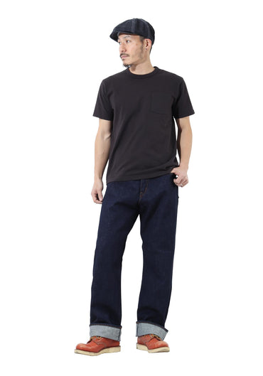 15oz Selvedge Piped Wide Straight Jeans