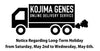 Notice Regarding Long-Term Holiday