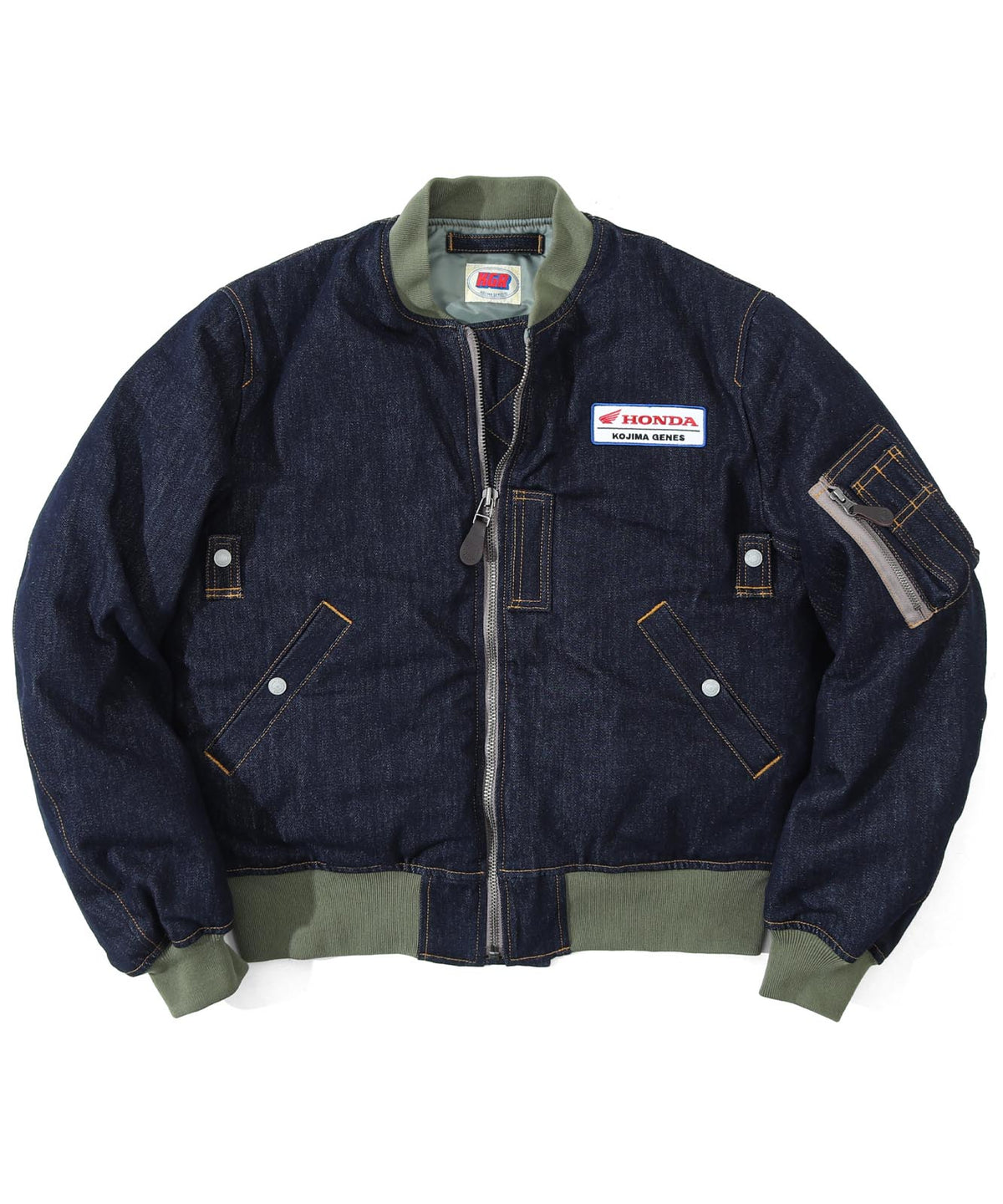 Honda × Kojima Genes Denim MA-1 FLIGHT JACKET