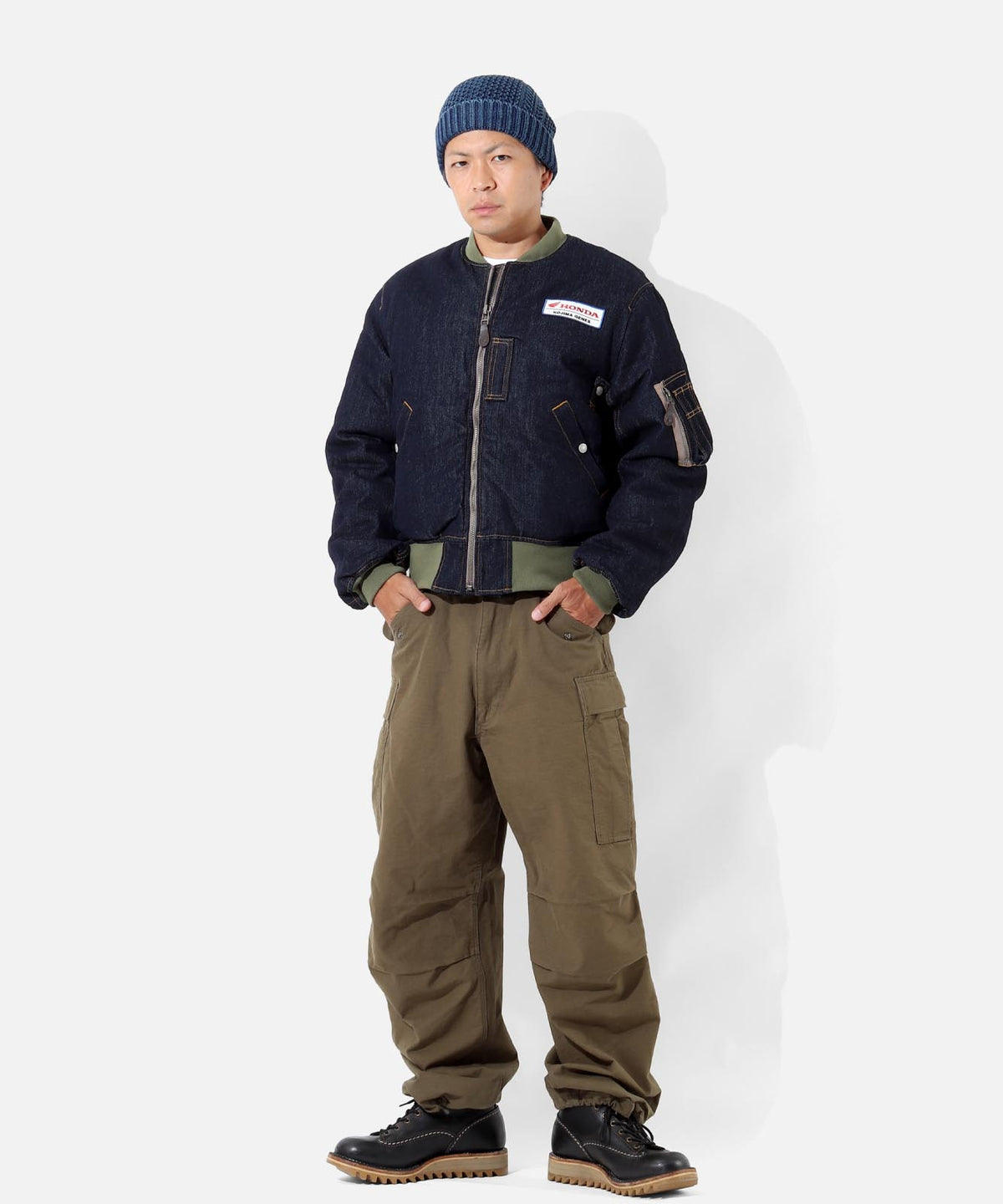 Honda × Kojima Genes Denim MA-1 FLIGHT JACKET