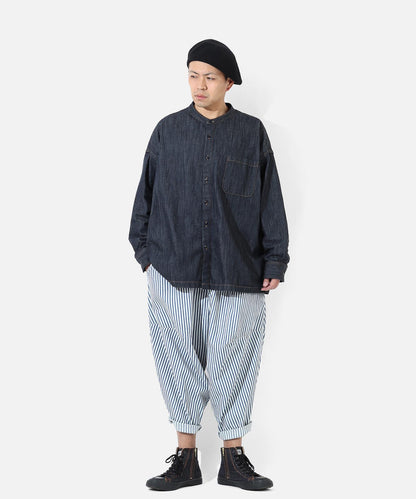 Big Silhouette No Collar Shirt by LELAX