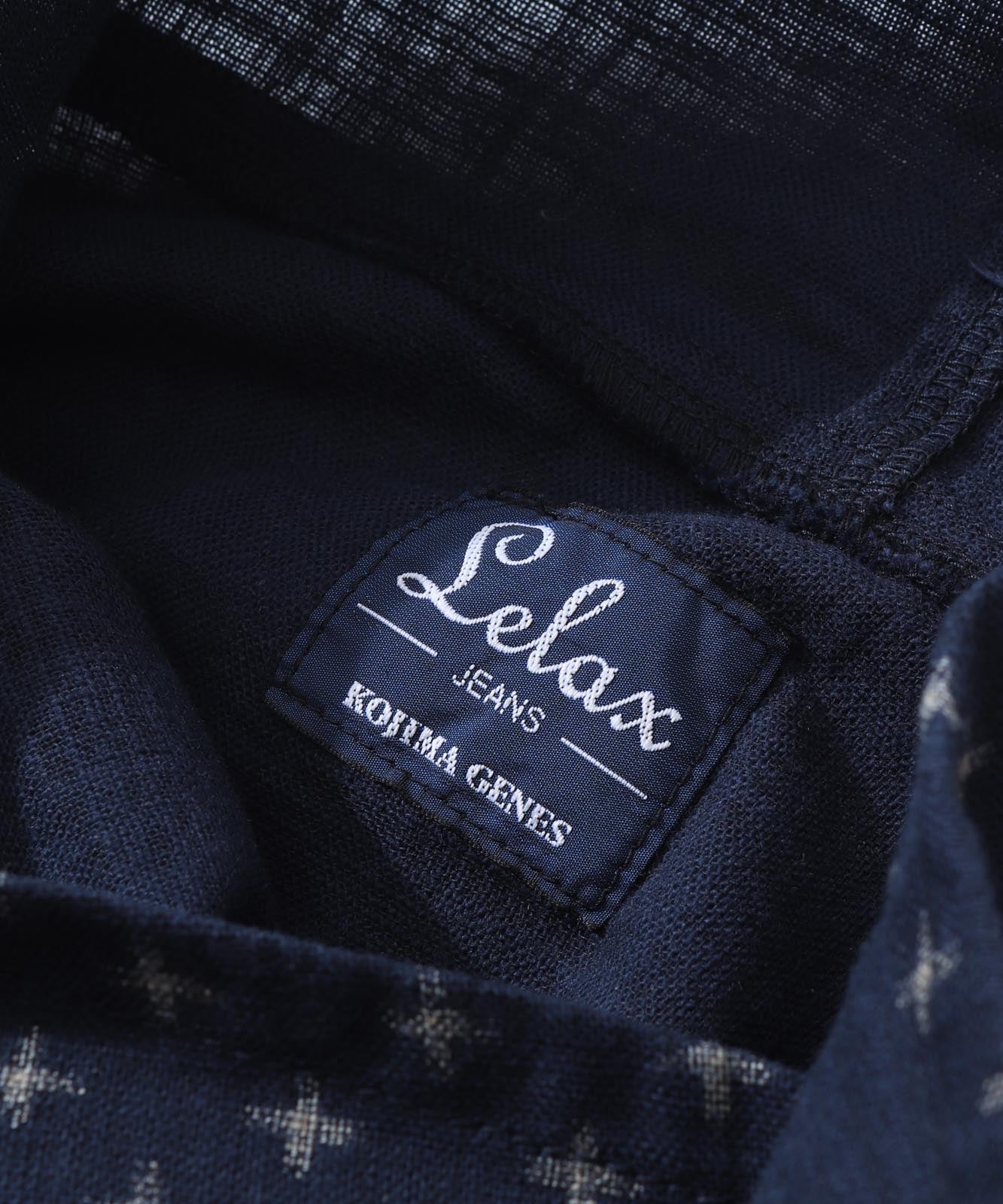 Kasuri Jyumonji Drape Coat by LELAX