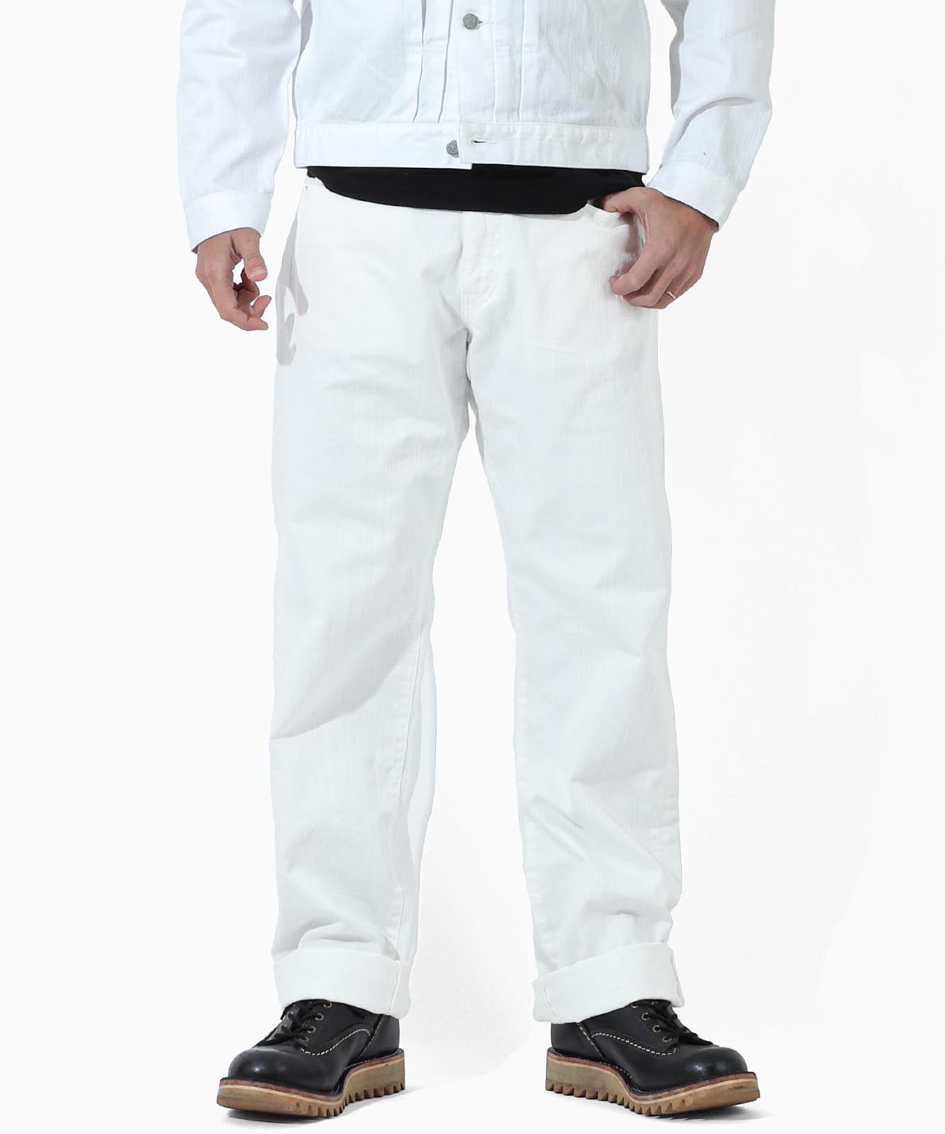 9oz Zimbabwe White Denim Wide