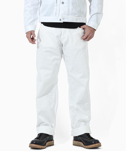 9oz Zimbabwe White Denim Wide