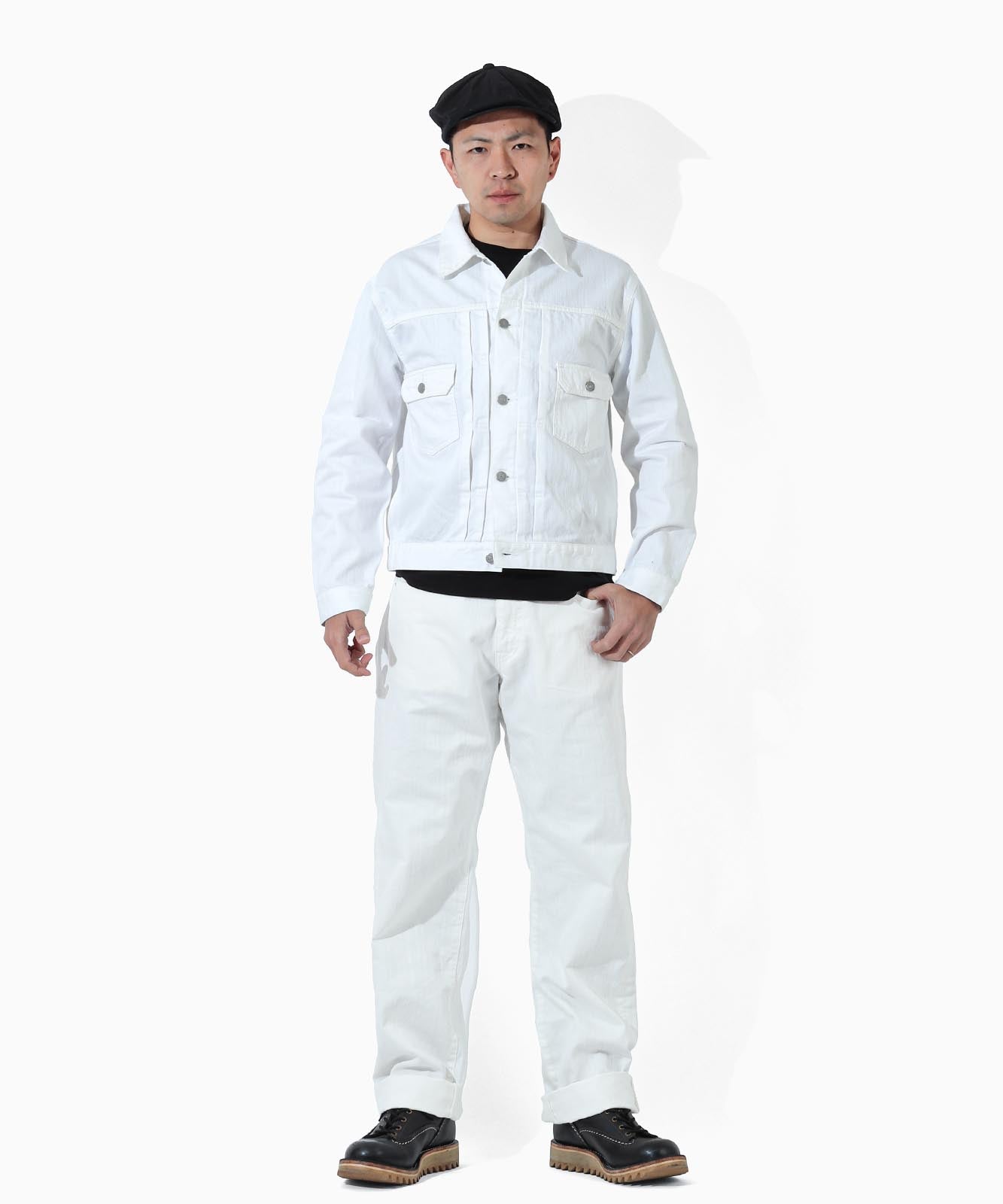 9oz Zimbabwe White Denim Wide