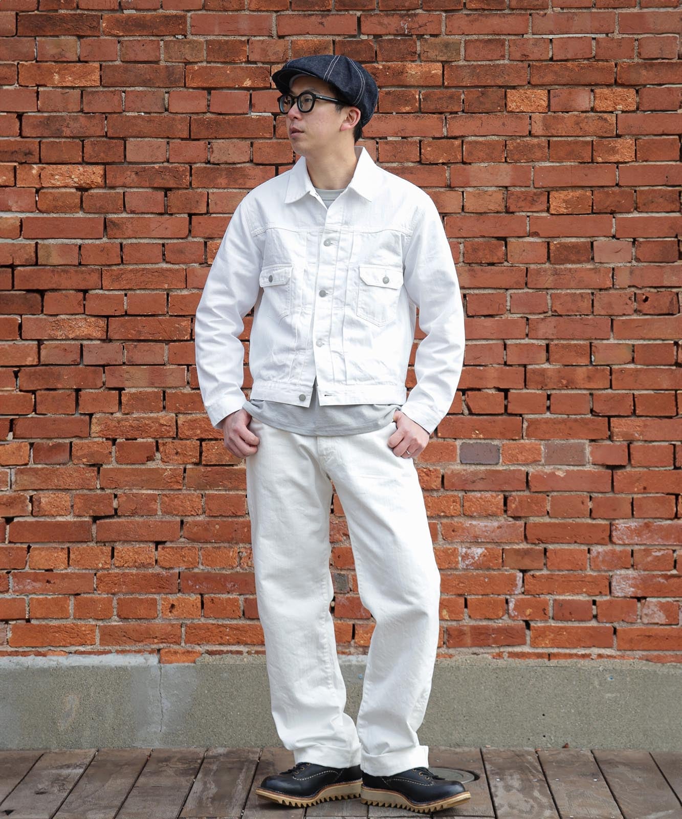 9oz Zimbabwe White Denim Wide