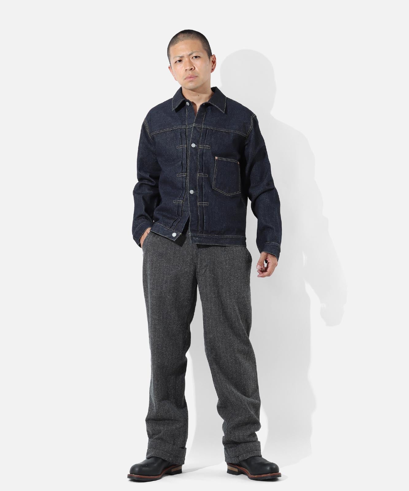 17oz Left Hand Twill Selvedge Denim Jacket World War Ⅱ Type