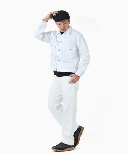 9oz Zimbabwe White Denim Jacket 2nd Type
