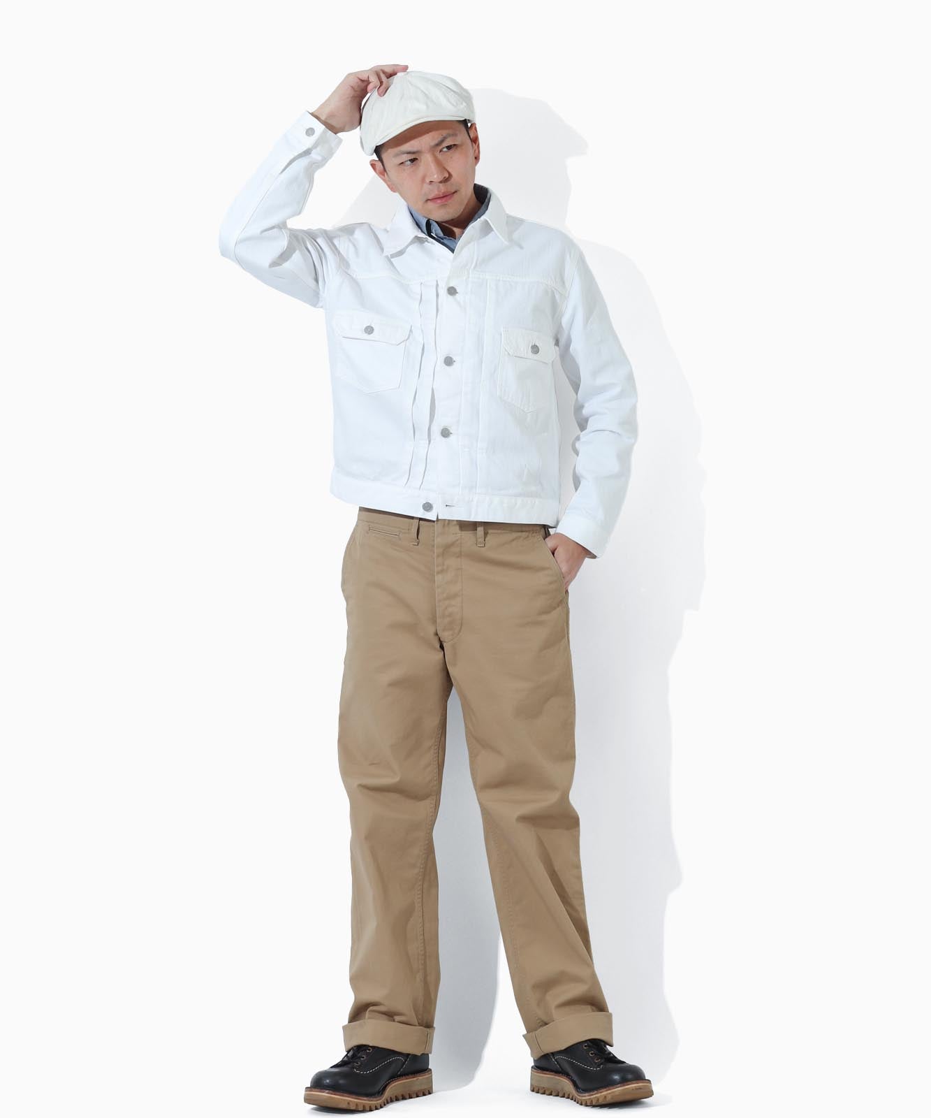 9oz Zimbabwe White Denim Jacket 2nd Type