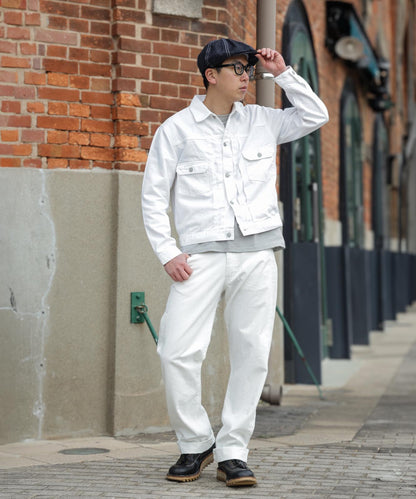 9oz Zimbabwe White Denim Jacket 2nd Type