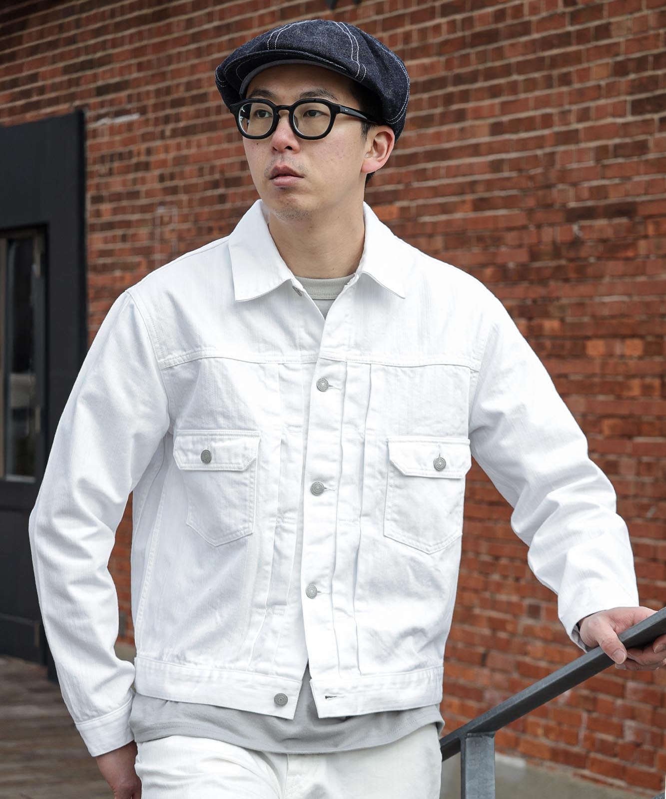 9oz Zimbabwe White Denim Jacket 2nd Type