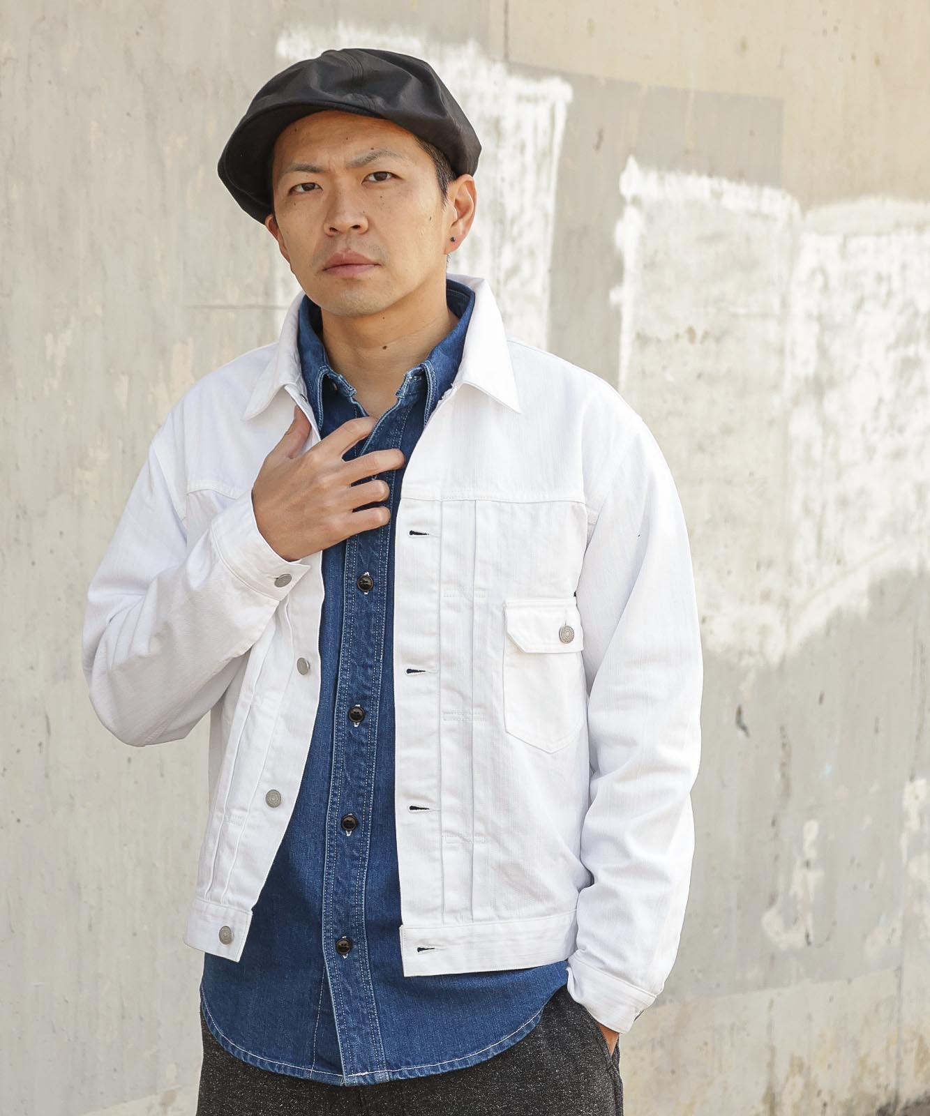 9oz Zimbabwe White Denim Jacket 2nd Type