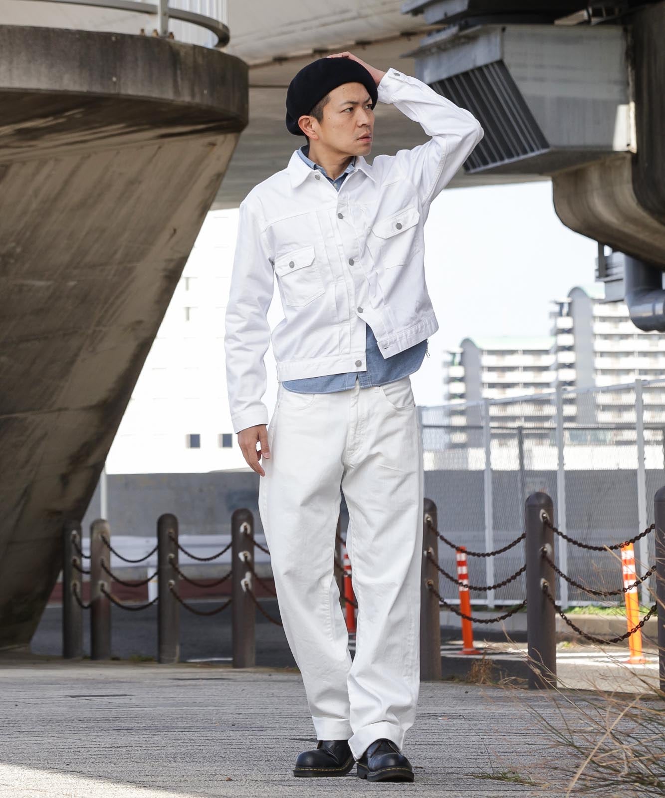 9oz Zimbabwe White Denim Jacket 2nd Type