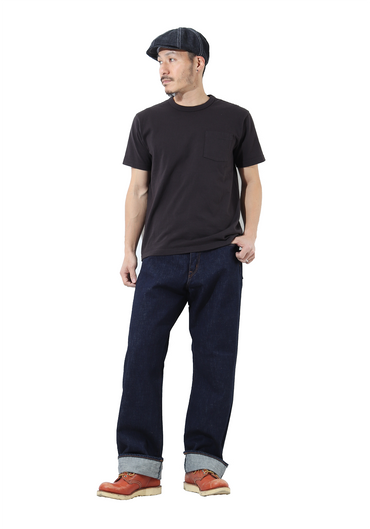 15oz Selvedge Piped Wide Straight Jeans - KOJIMA GENES