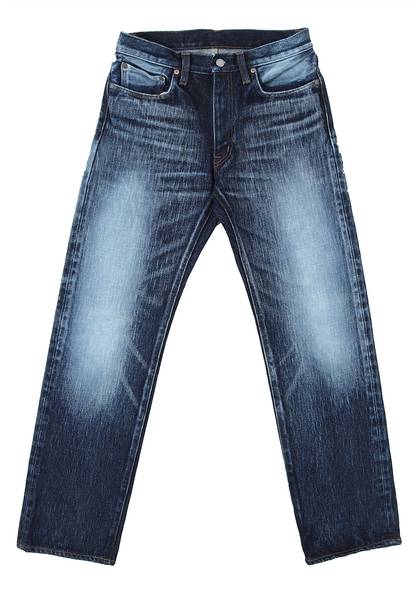 23oz Selvedge Used Well Straight Jeans - KOJIMA GENES