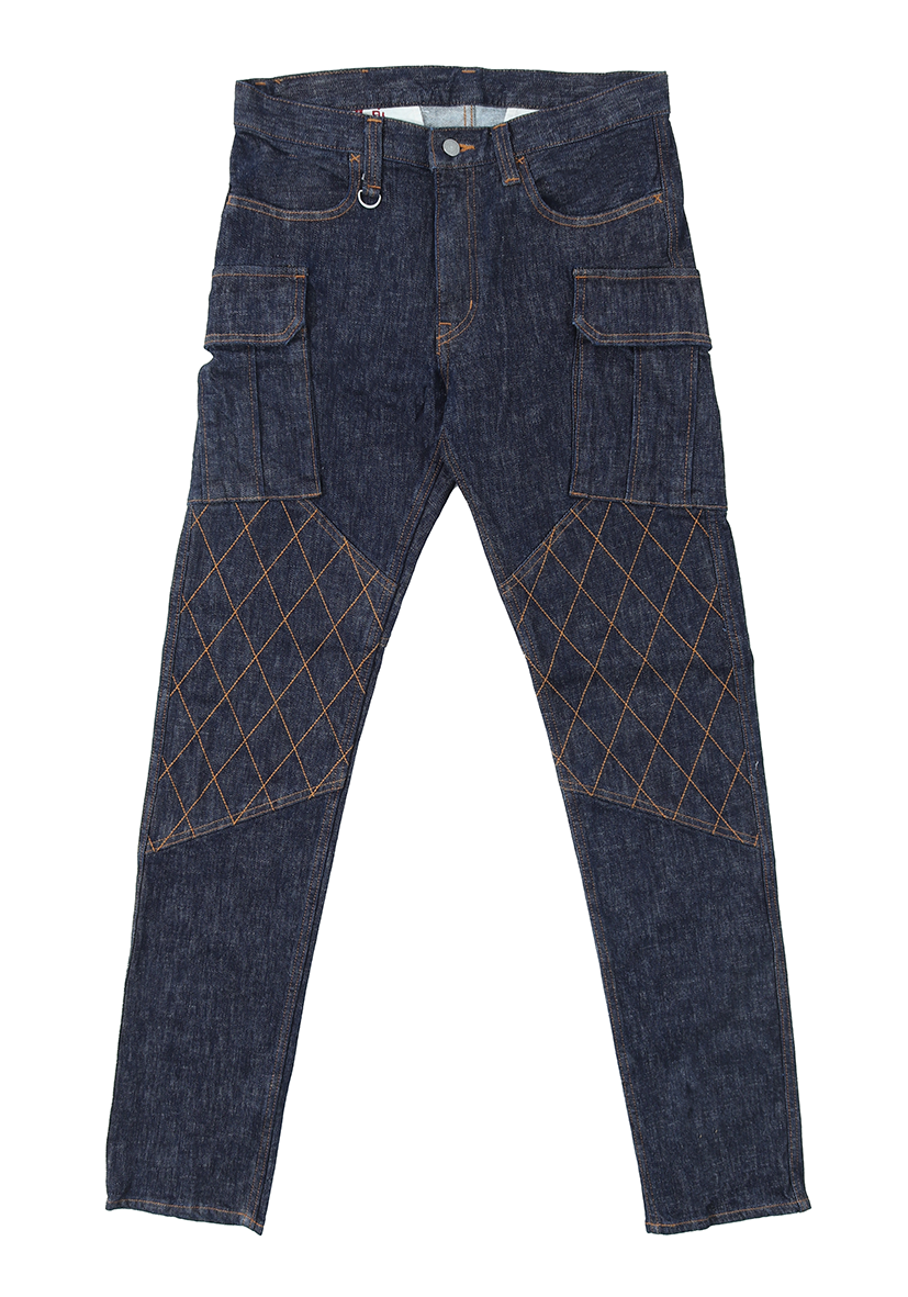 Double Knee Cargo Slim Stretch Jeans - KOJIMA GENES