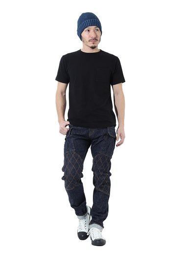 Double Knee Cargo Slim Stretch Jeans - KOJIMA GENES
