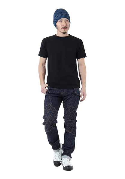 Double Knee Cargo Slim Stretch Jeans - KOJIMA GENES