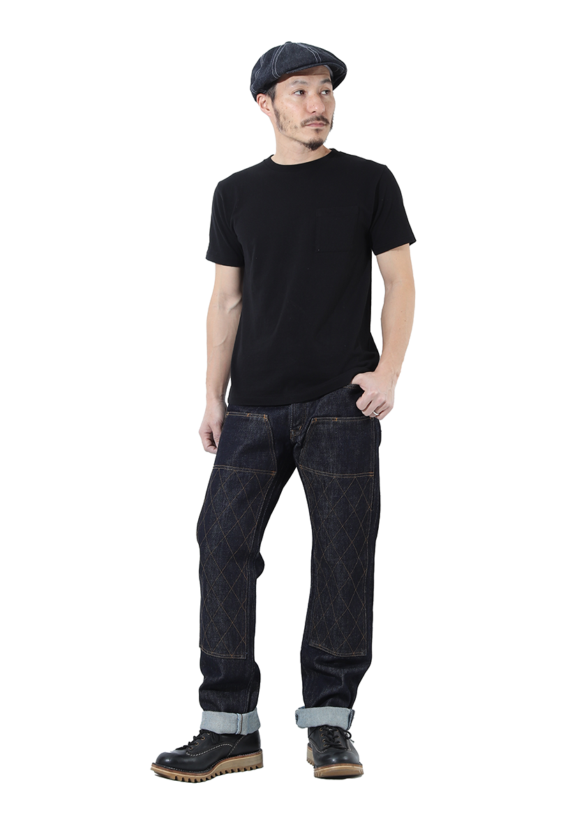 21oz Double Knee Straight Jeans - KOJIMA GENES