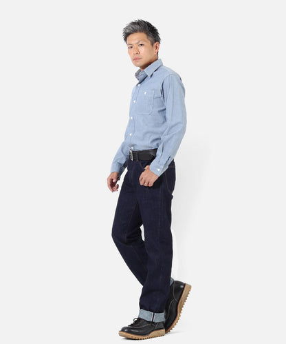 14oz Selvedge Straight Button Fly Denim